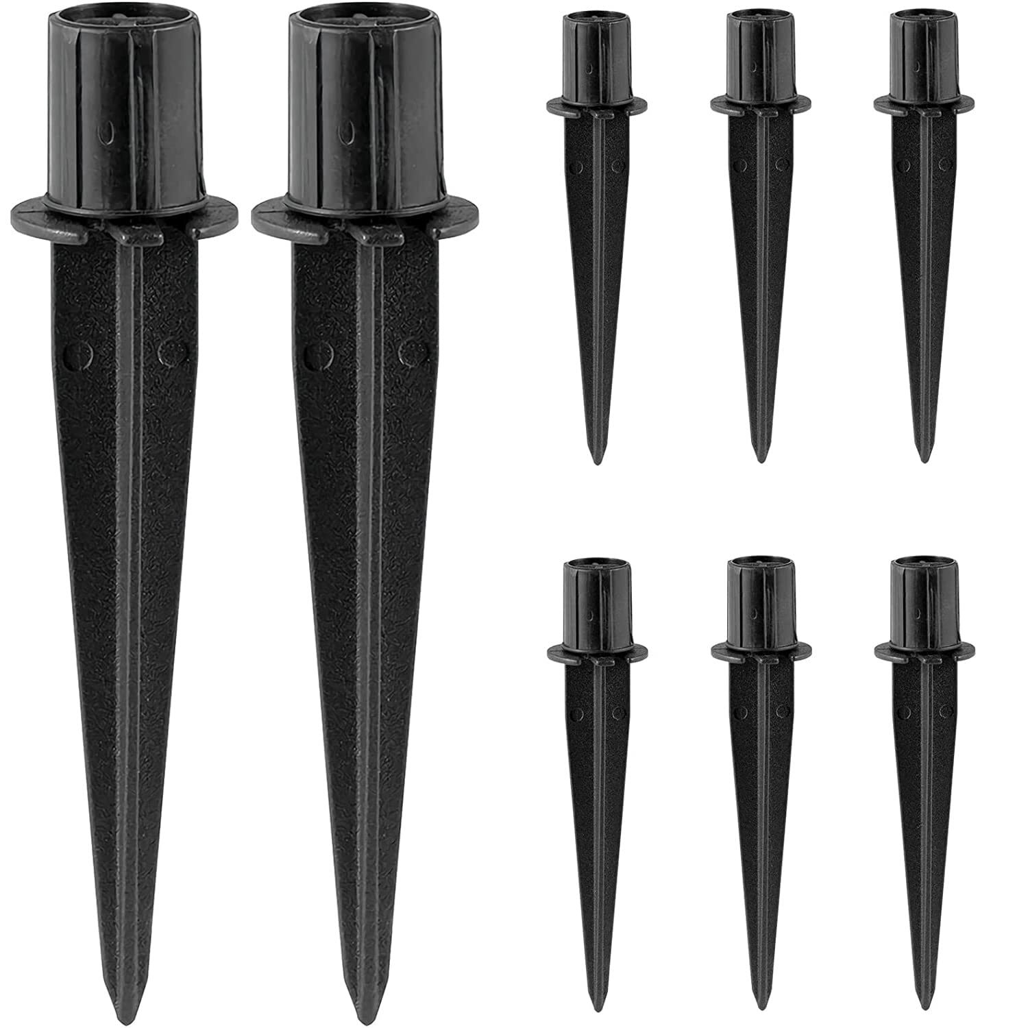 8 Pack Metal Solar Lights Replacement Spike Ground Stake for Garden Landscape