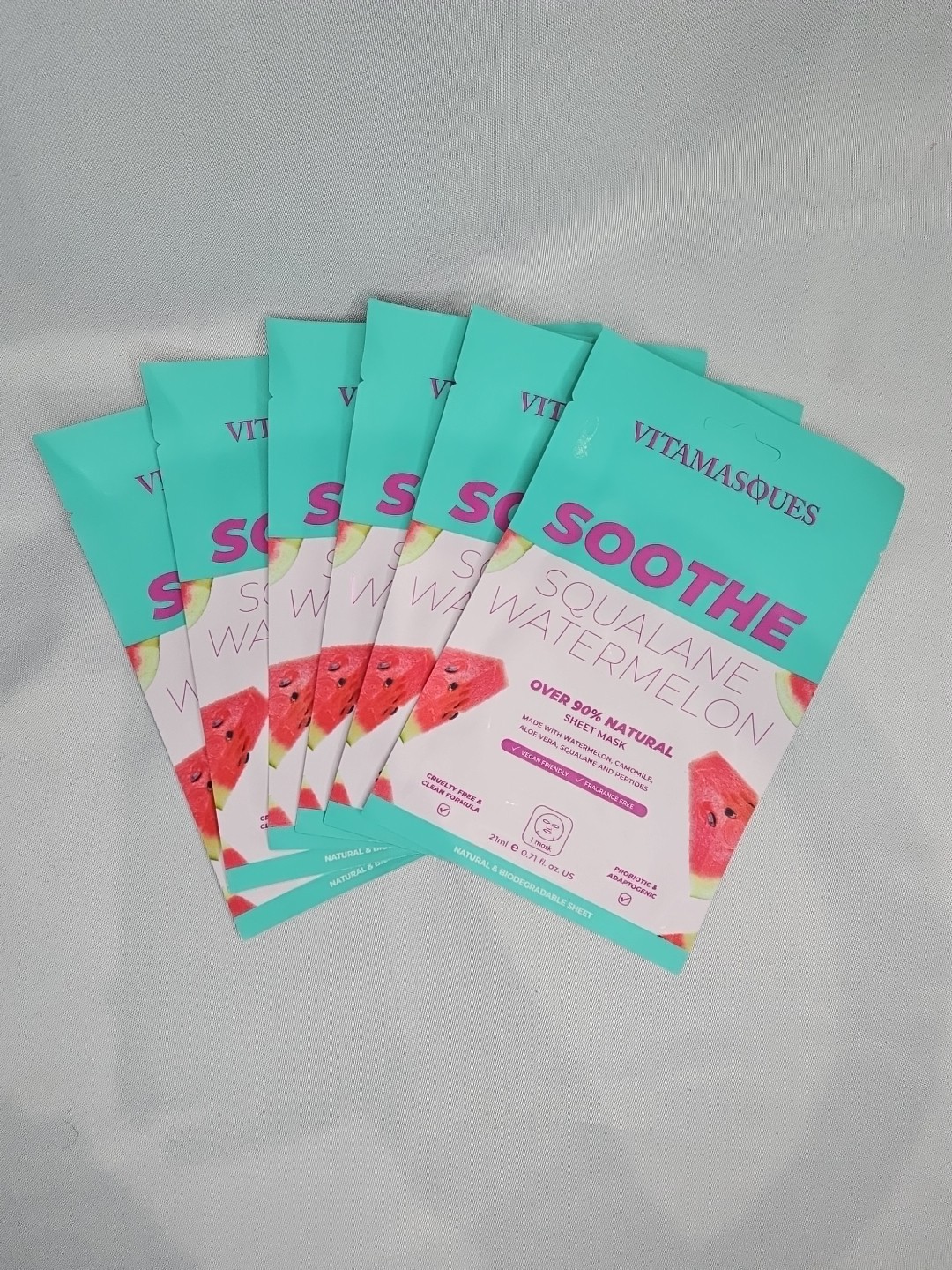 x6 Vitamasques Electrolyte Watermelon Mask, Hydrate, One Mask in each ⏫️