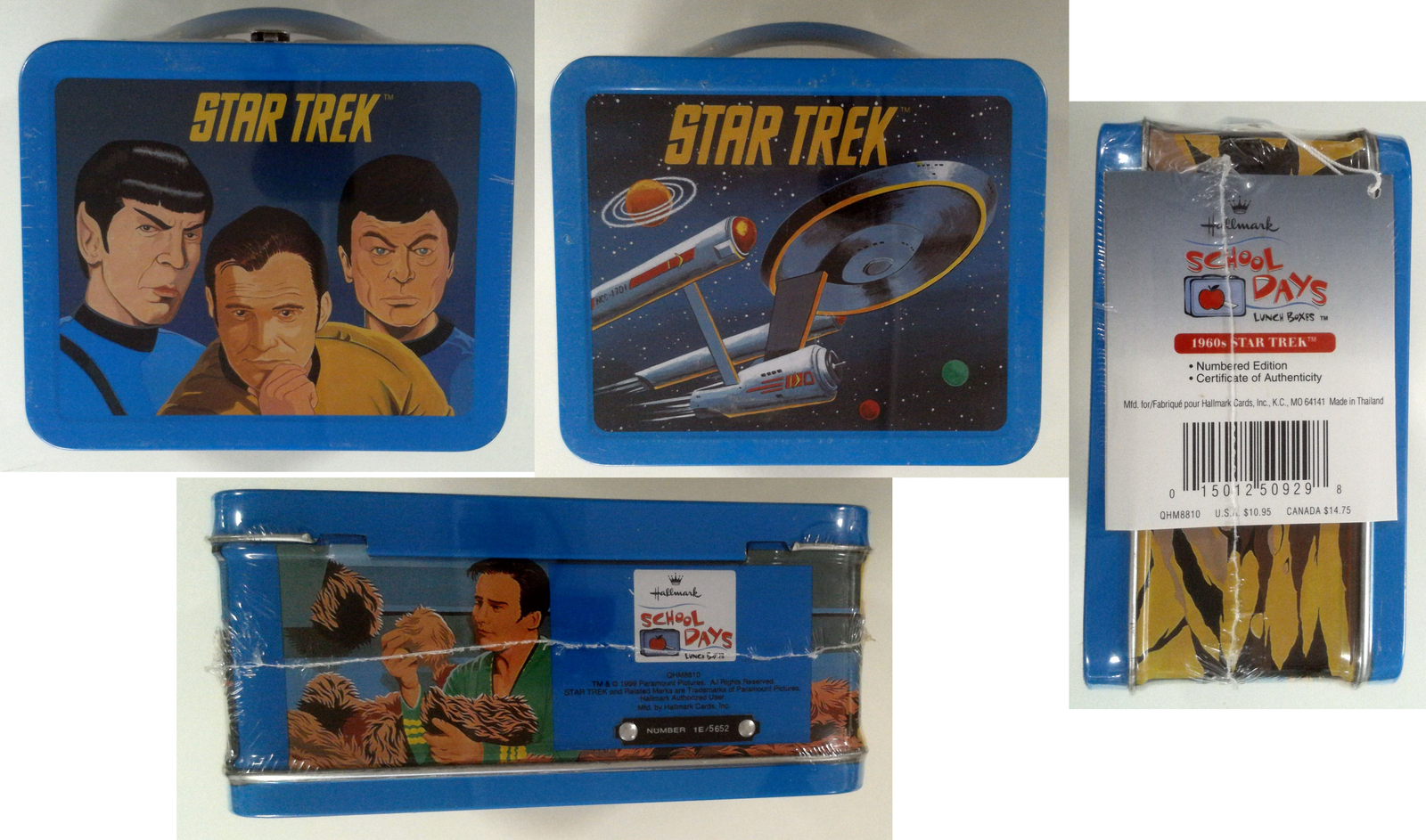 1x RH108: Star Trek: School Days Lunch Box: 1E/5652: Hallmark Keepsake: 1999 Ne