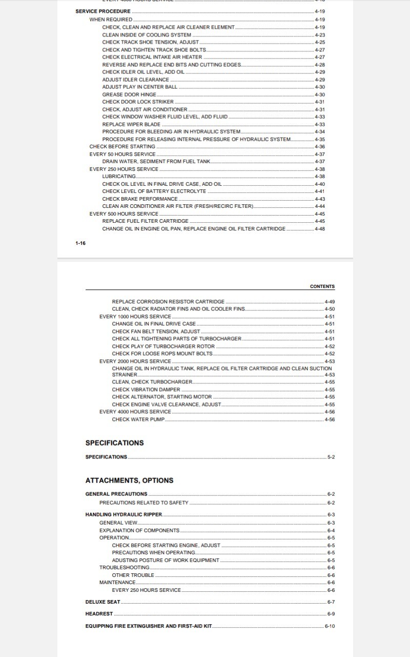 KOMATSU D31EX D37EX D39EX BULLDOZER OPERATION MAINTENANCE PDF MANUAL 258 Pgs