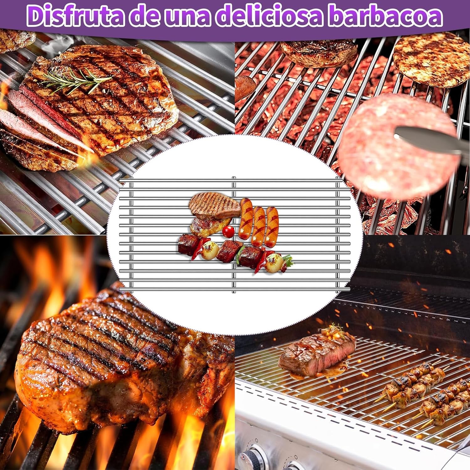 54801 9MM Stainless Steel Grill Grate with 92911 Heat Plate Shield for DCS…
