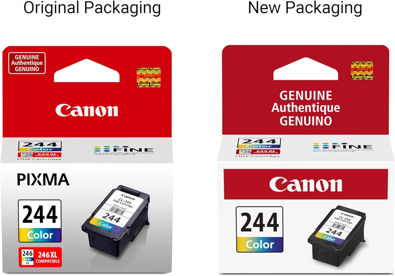 Canon CL-244 Genuine Color Ink Cartridge,Compatible with iP2820,MX492,MG2420/25