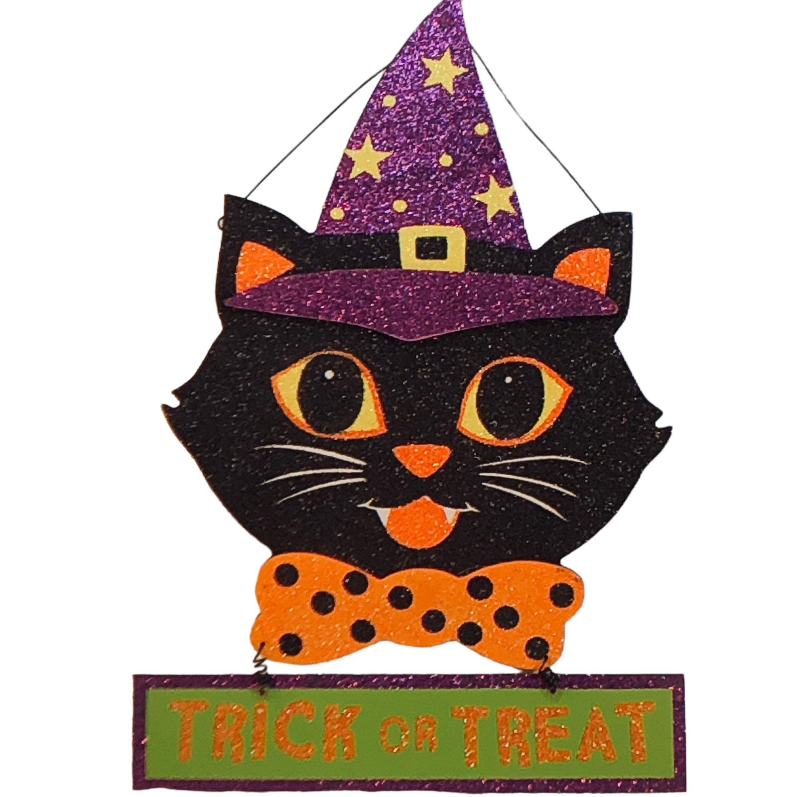 31944 – Trick or Treat Cat Sign for Halloween Seasonal Home Decor |Pod 1-19|