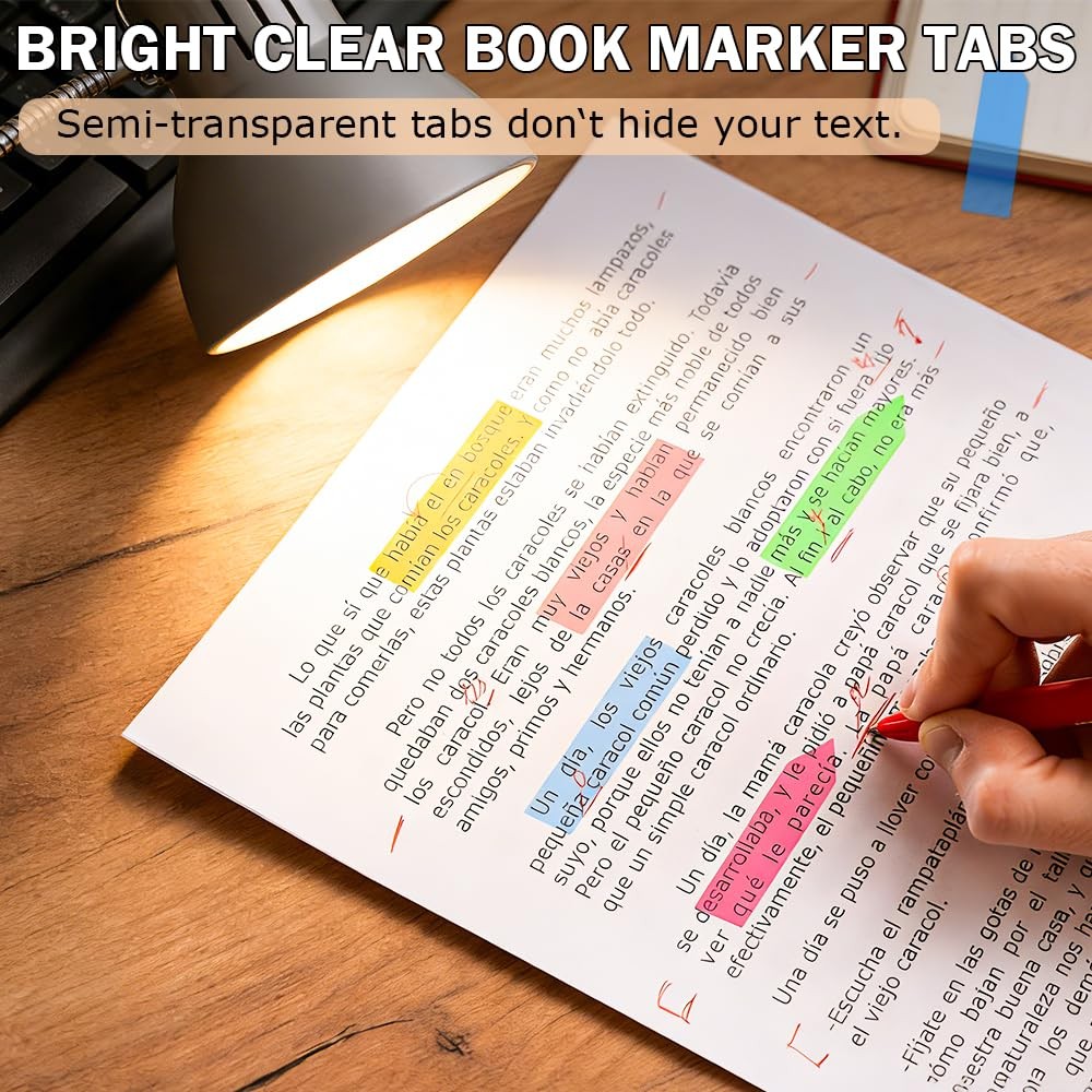 Writable Sticky Index Tabs with Ruler, Page Markers & Book for Colour