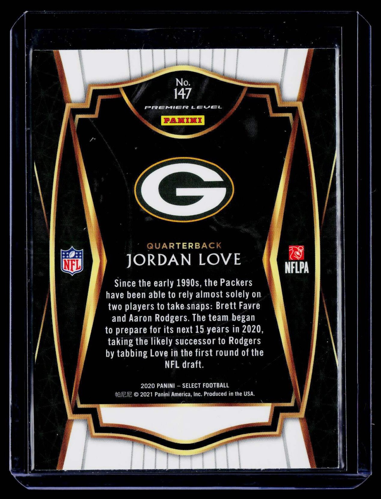 2020 Panini Select #147 Jordan Love