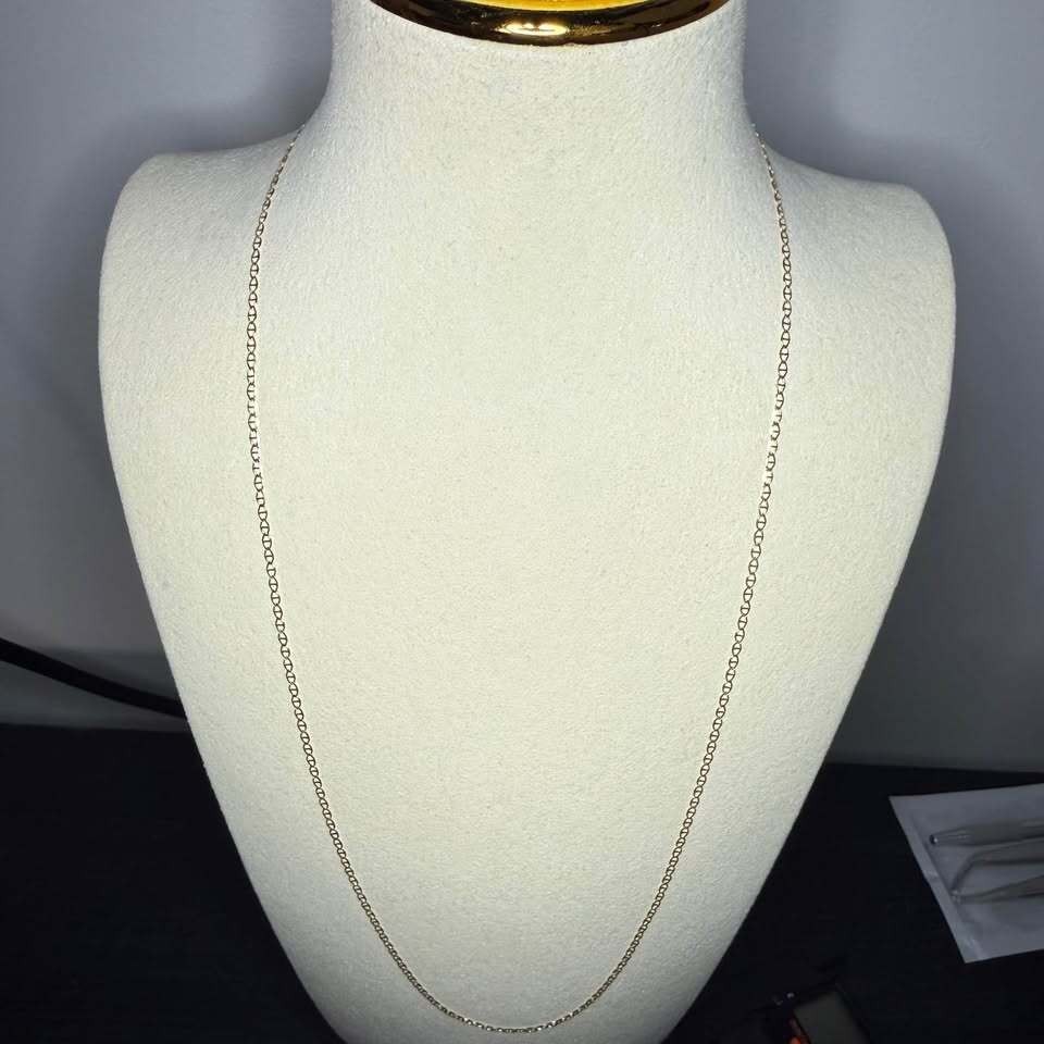 10K Real Gold 2mm 24 inch solid Gucci mariner Solid Chain 2.22g