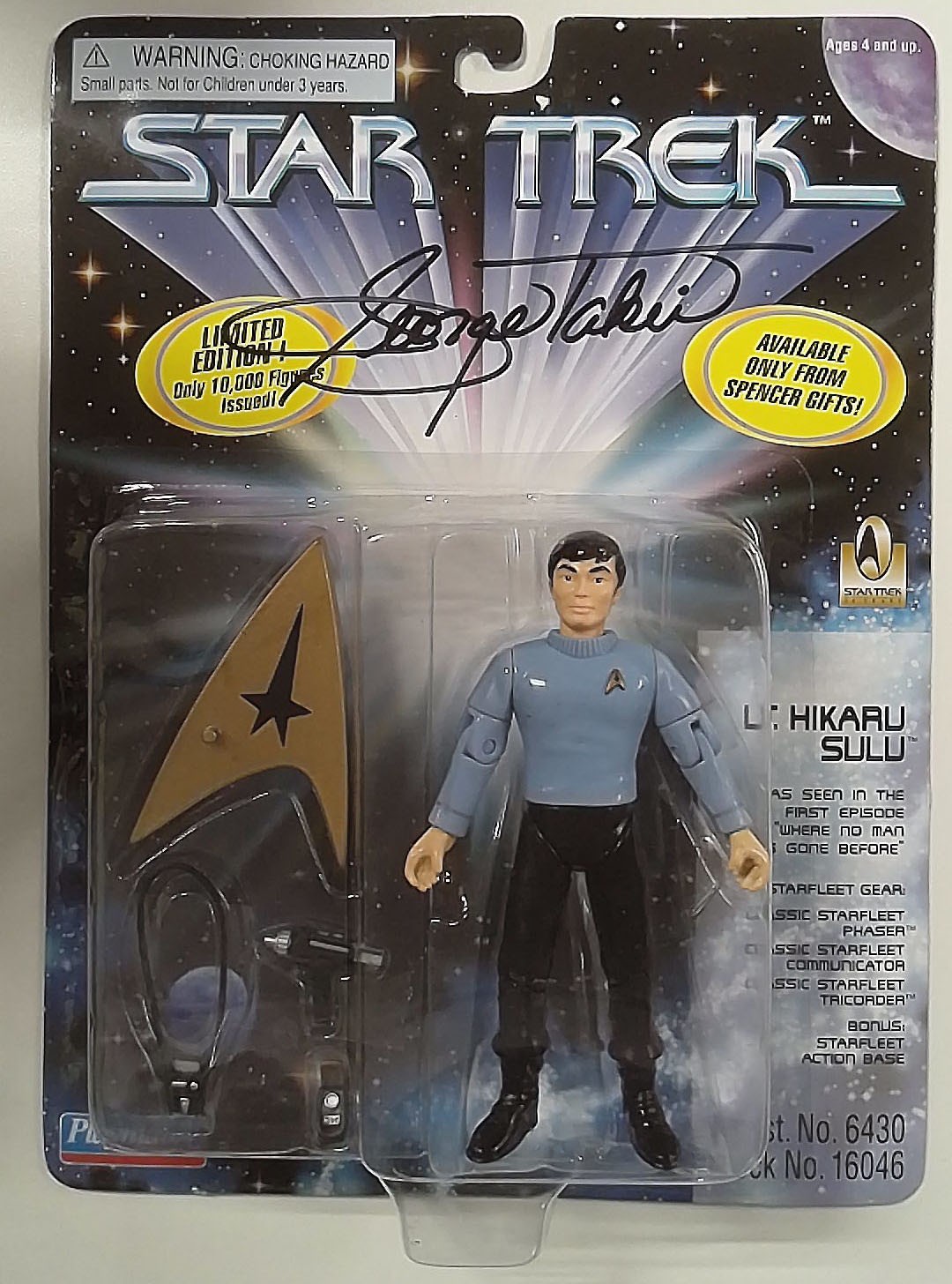 1x RJ6697: AUTOGRAPH: Star Trek: Lt. Hikaru Sulu: Playmates: 16046: 1996 New Li