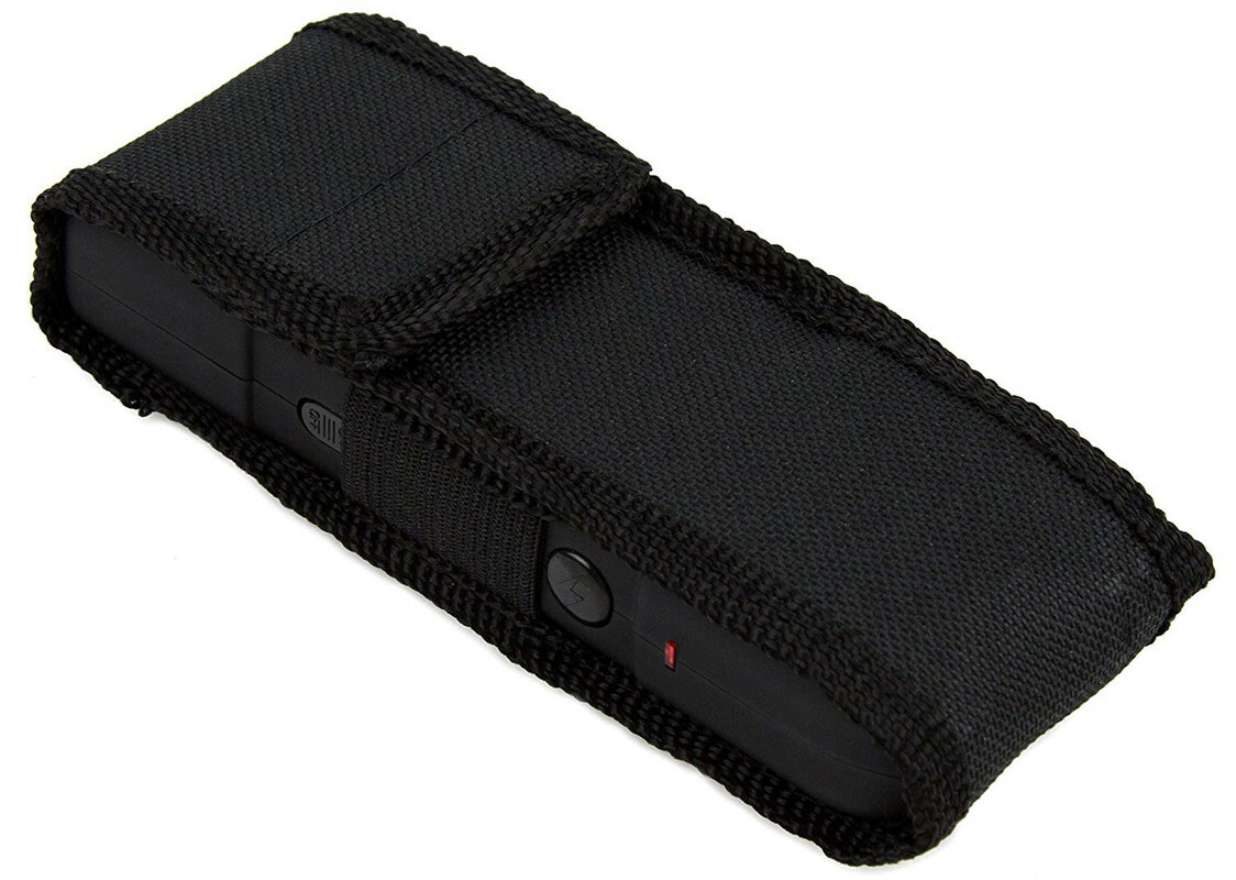 POLICE Stun Gun Self Defense 628 Rechargeable LED Flashlight & Siren Alarm Black