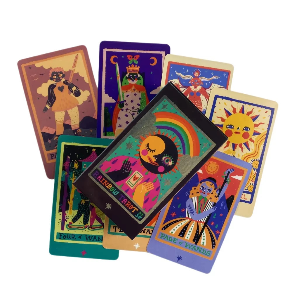The Rainbow Tarot 78 Pcs Deck by Sonialazo Divination Fortune Telling Beginner