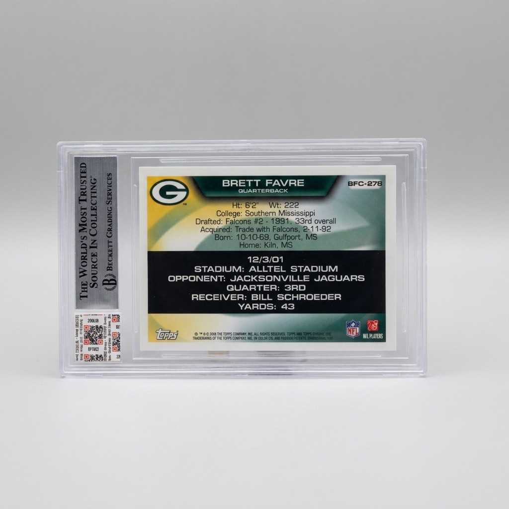 Brett Favre Jersey Fusion Legendary Collection Beckett Certified Game-Worn Jerse