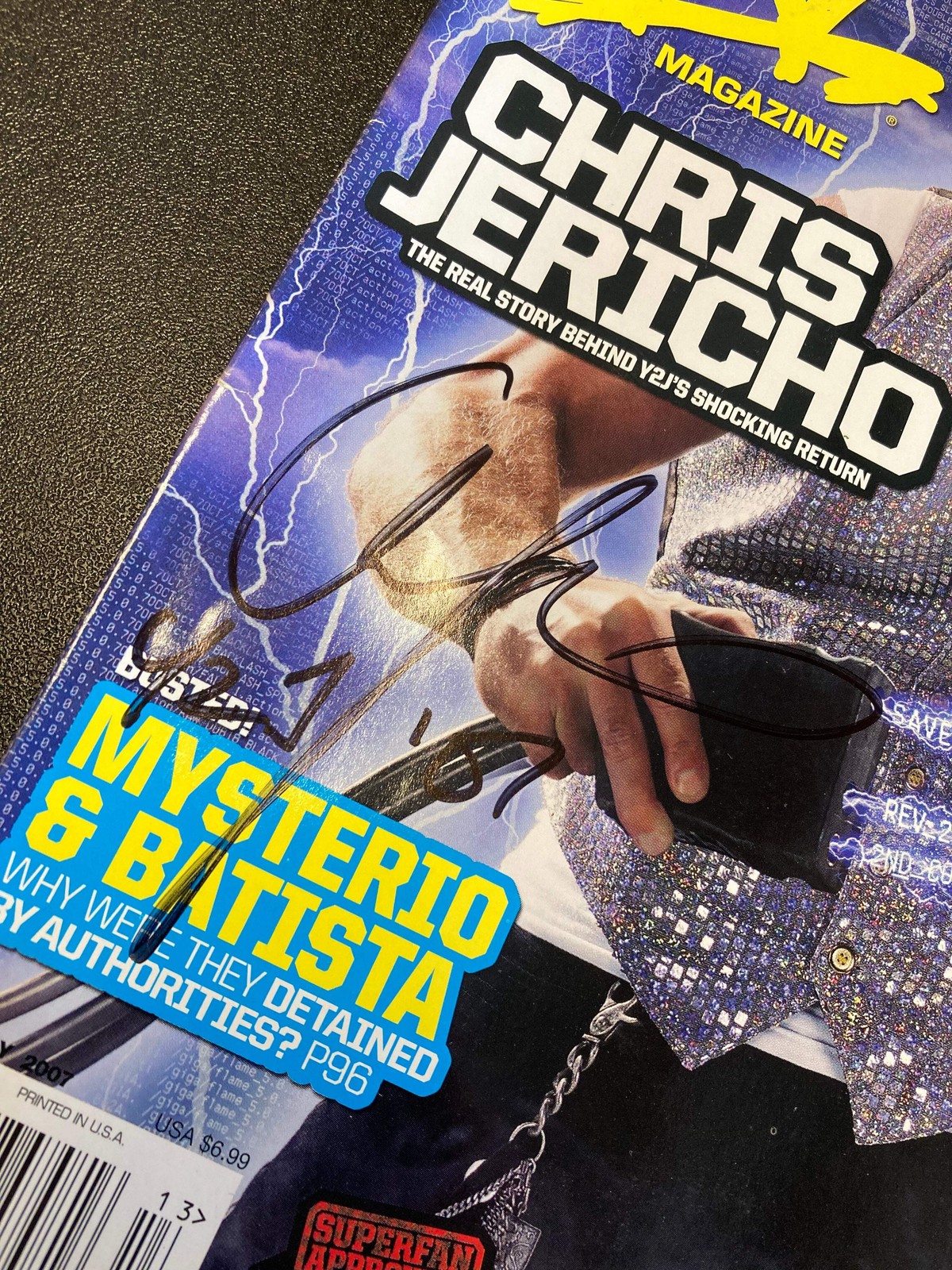WWE Magazine Chris Jericho AUTOGRAPHED No COA