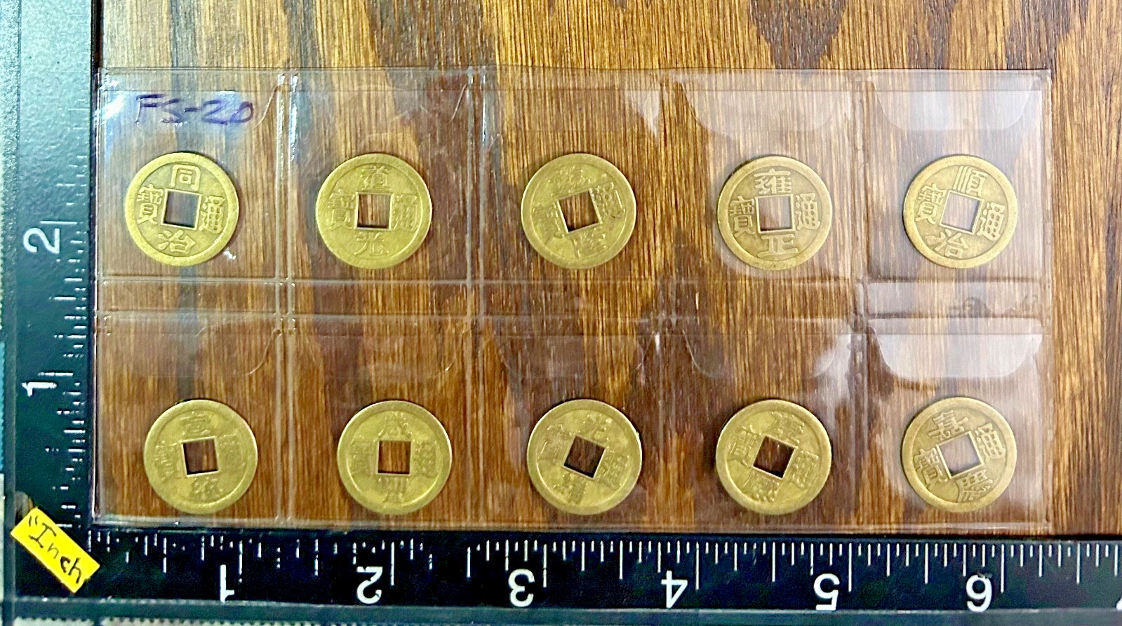 CHINESE COIN, FENG SHUI COINS, GOOD LUCK & FORTUNE COINS, 1 SET OF 10 #FS-20