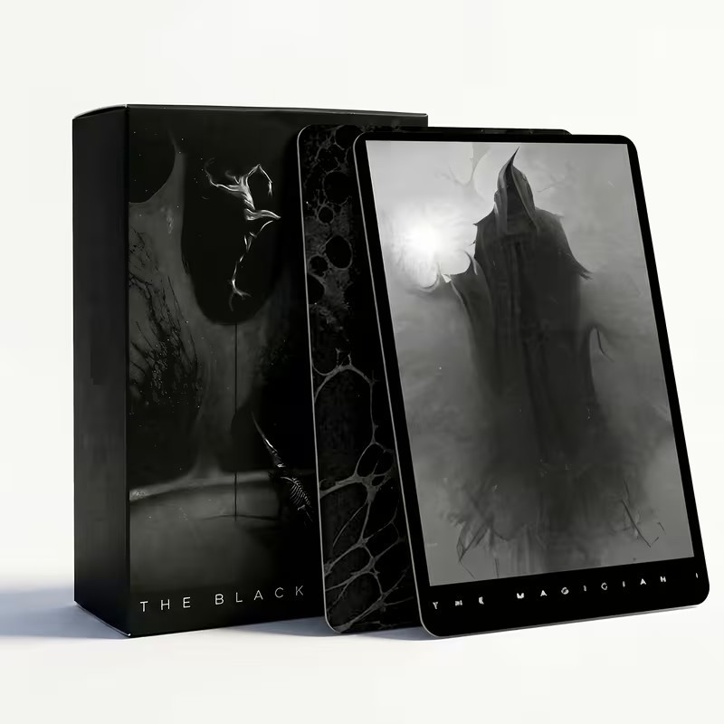 The Black Tarot Deck – Gothic Dark Art Divination Cards (78 Cards)