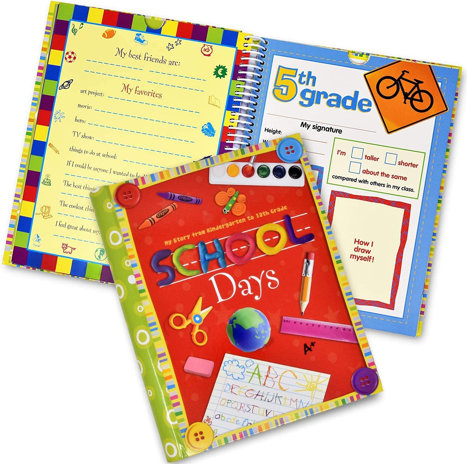 PI Kids School Memory Book Album Keepsake Scrapbook Photo Kids Memories from…