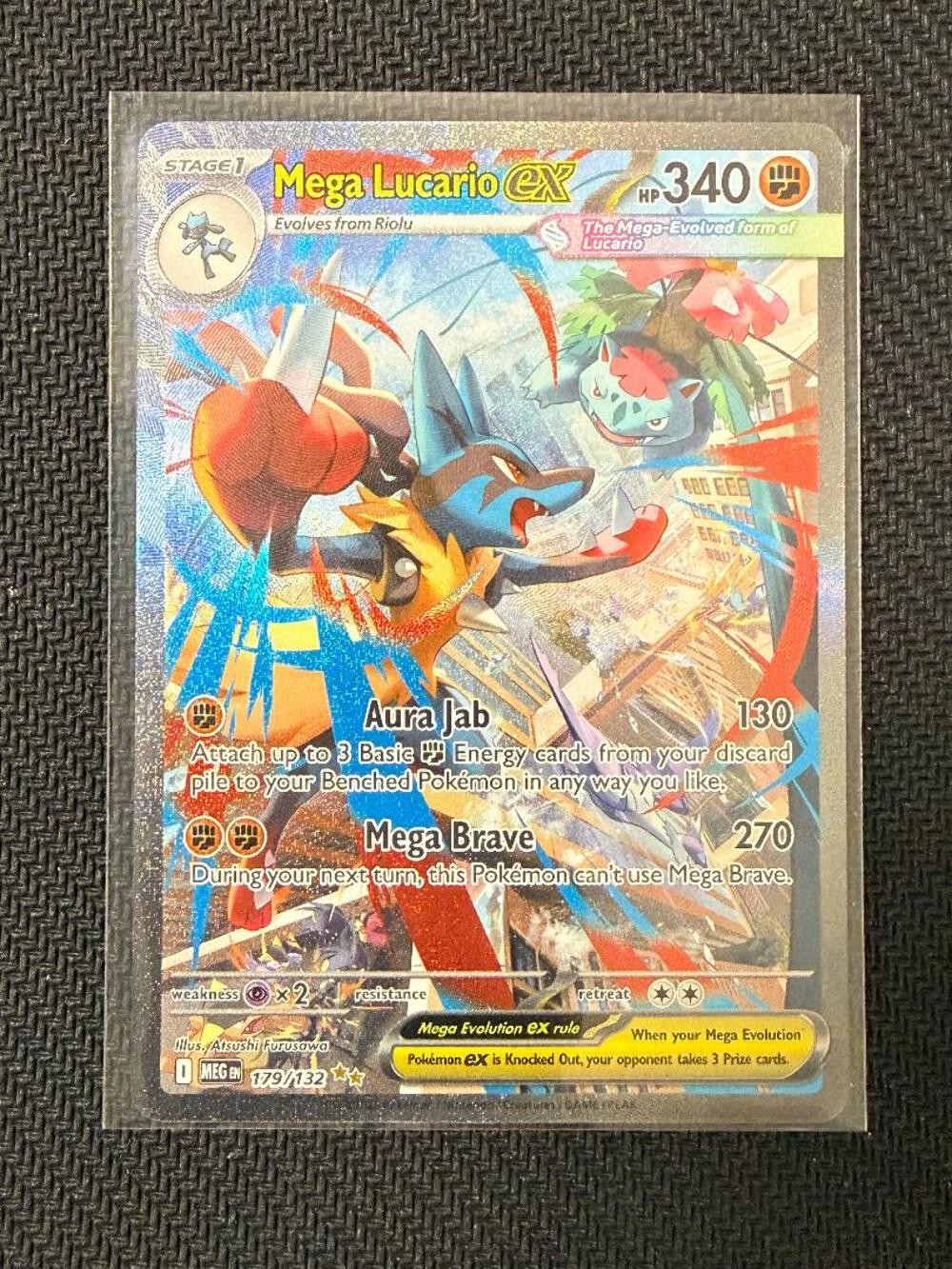 Pokemon TCG Mega Lucario EX 179/132 Mega Evolution SIR NM