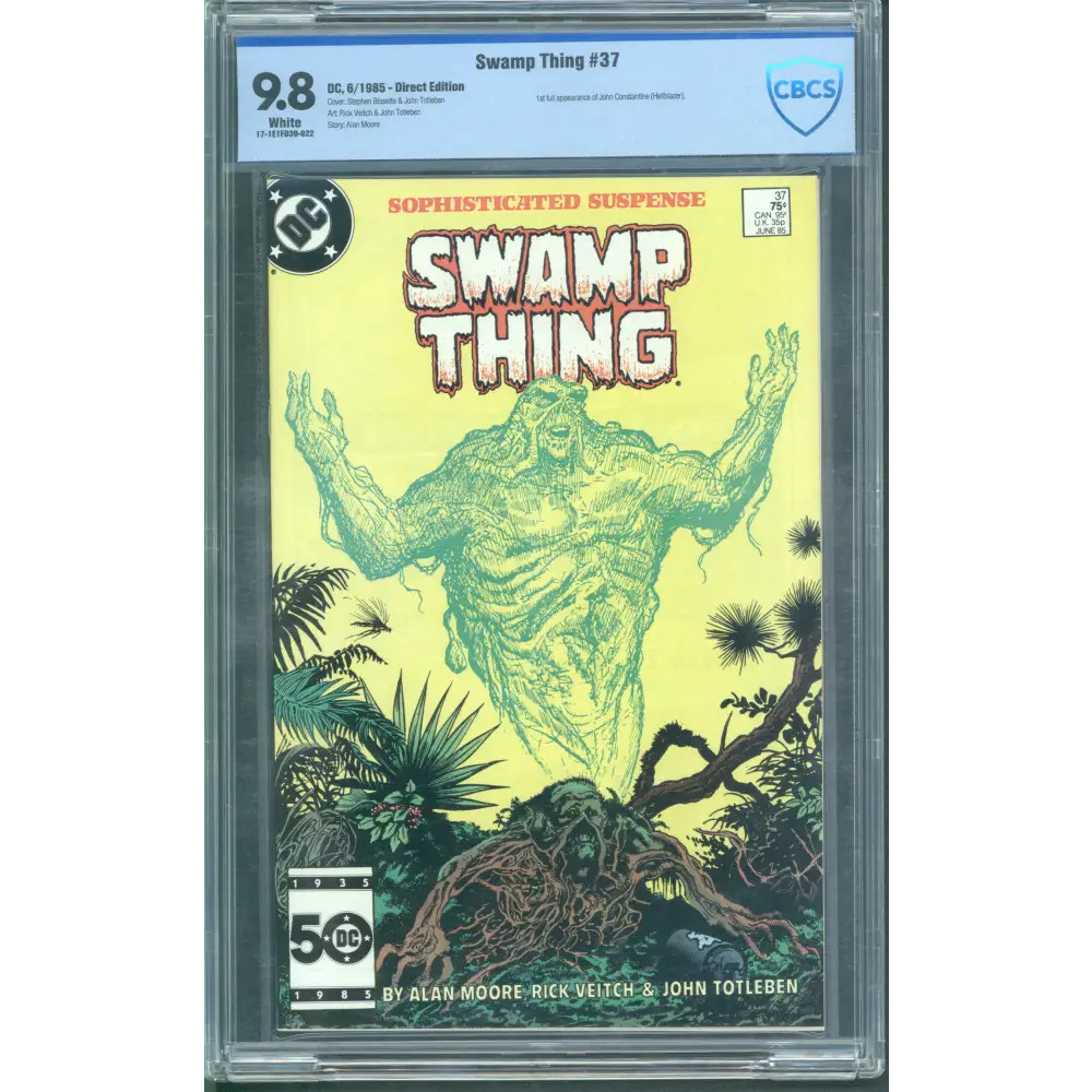 Swamp Thing #37 CBCS 9.8 / 1st John Constantine / White Pages