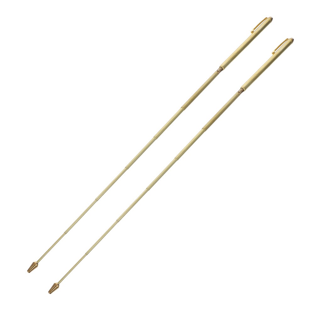 2Pcs Durable Copper Alloy Metal Detection Rod Set for Water Detection Outdoors