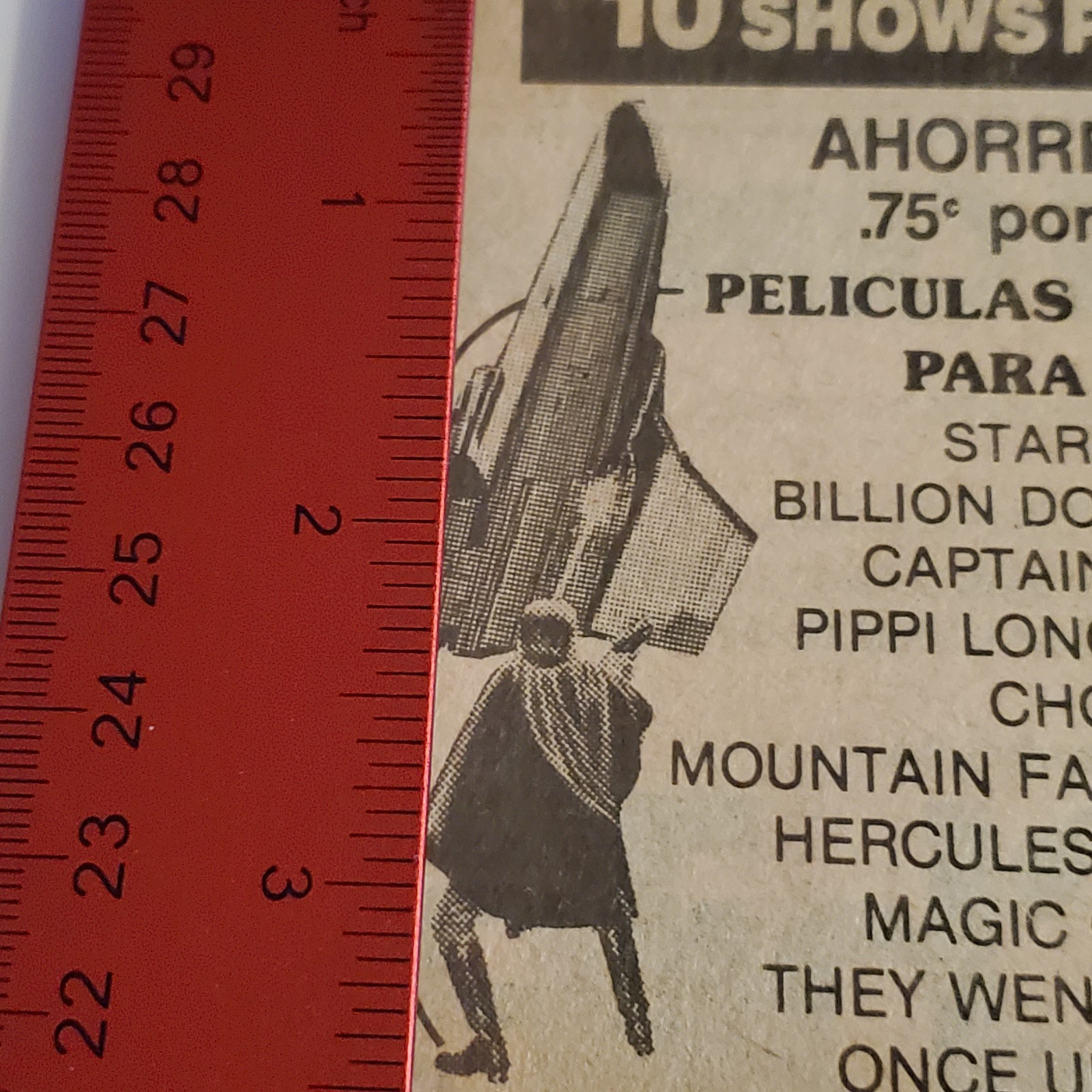 Vintage 10 SHOWS POR 2.50 Movie Advertisement Peliculas Para Niños Star Trek AD