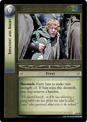 Impatient and Angry – Foil Moderately Played LOTR: The Two Towers (Foil)