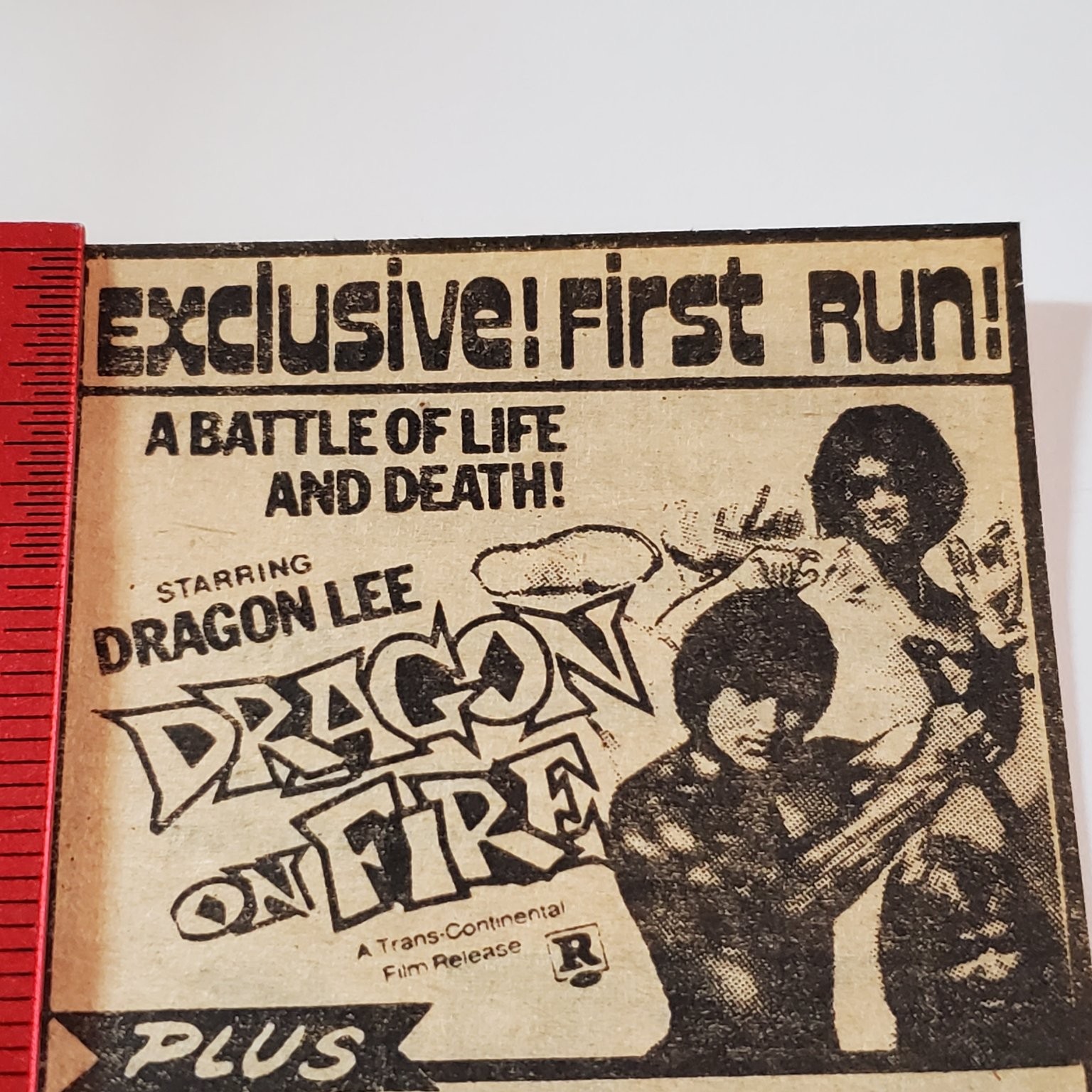 Vintage Dragon Lee Dragon On Fire Sonny Chiba Karate Executioner Movie Ad Flyer