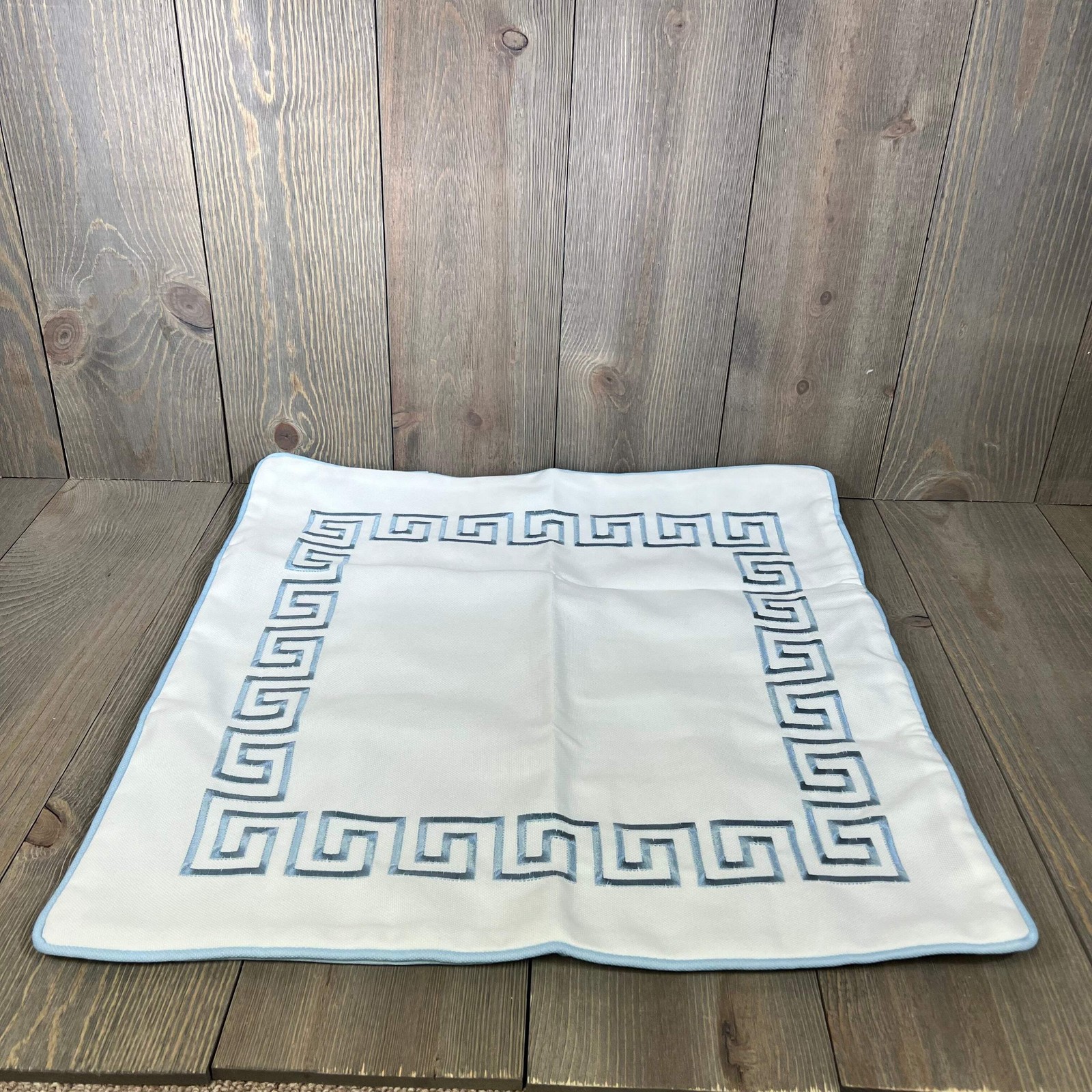 Hofdeco Coastal Patio Indoor Outdoor Pillow Cover, 20″x20″, Baby Blue