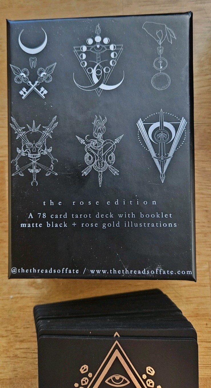 OOP Rare Threads of Fate The Weaver Tarot Rose Gold Edition 78 Card Nice Shape