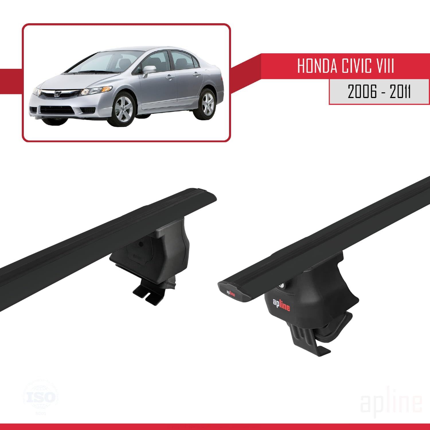 Compatible with Honda Civic 8 V3 Sedan 2006-2011 ACE-4 Model Car Roof Rack Cross