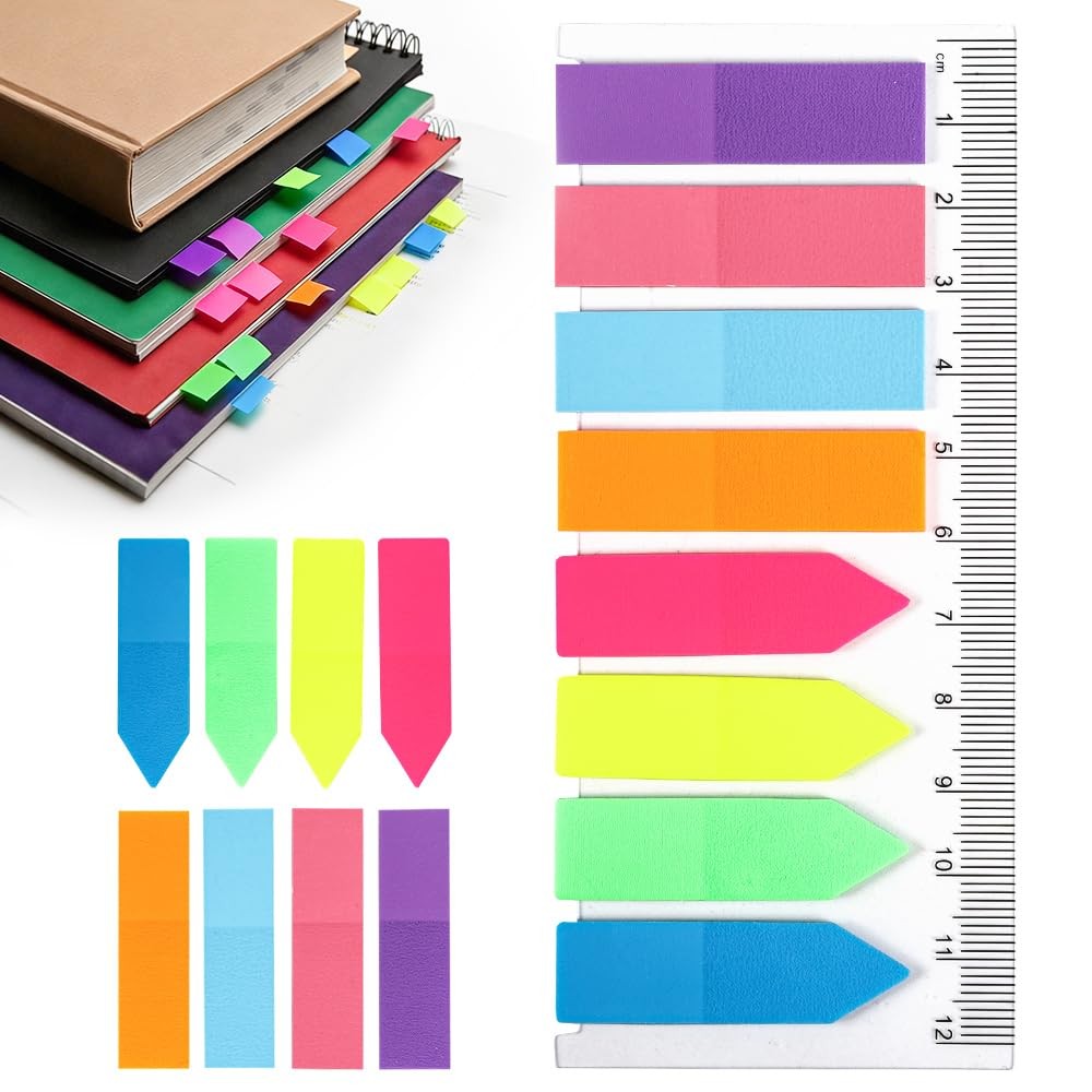 Writable Sticky Index Tabs with Ruler, Page Markers & Book for Colour