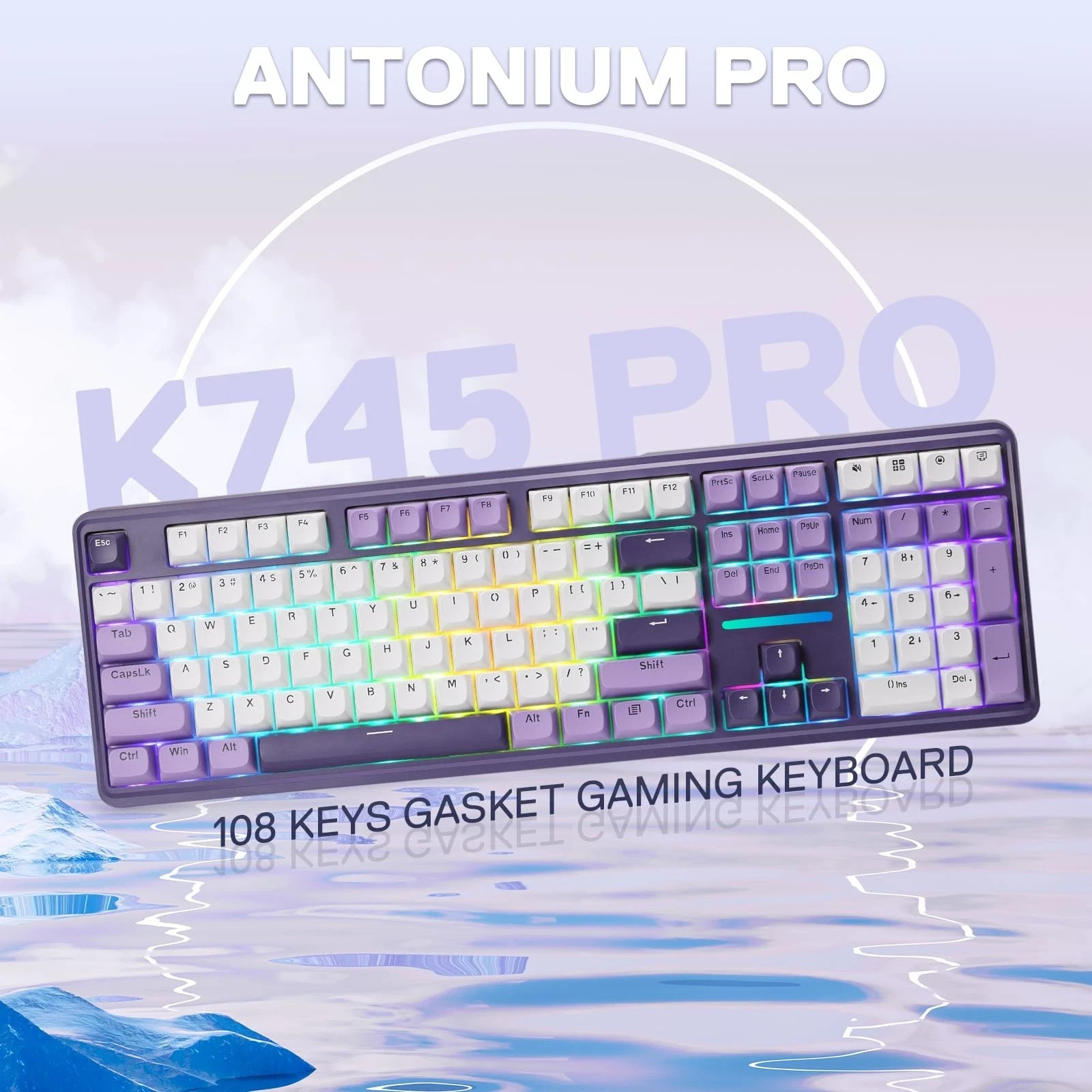 REDRAGON ANTONIUM K745 PRO 108 key Mechanical RGB keyboard MAMBO Switches – NEW