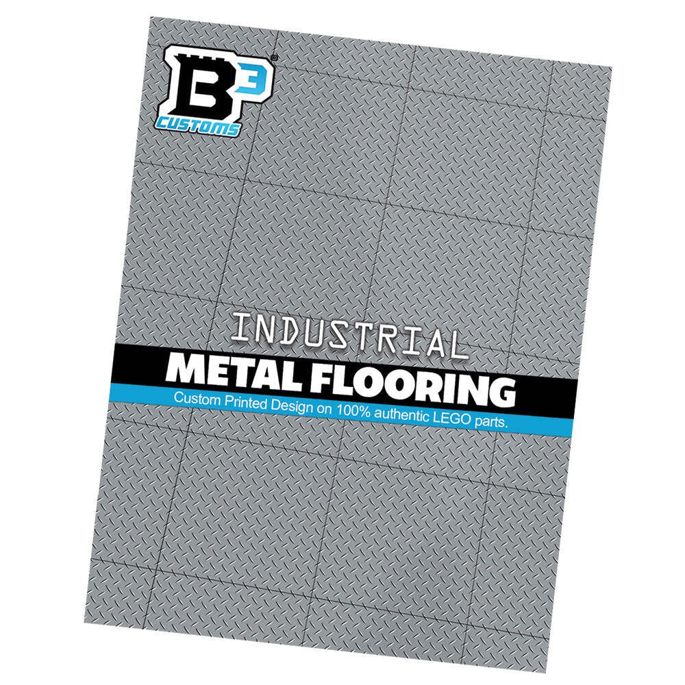 Industrial (Metal) Flooring 6×6 Tilesmade with LEGO parts – Pack of 10