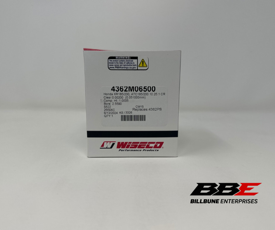 ‘80-’83 Honda ATC 185 2.00mm / .080″ O/S 65.00mm Wiseco Piston Kit 10.25:1 Comp.