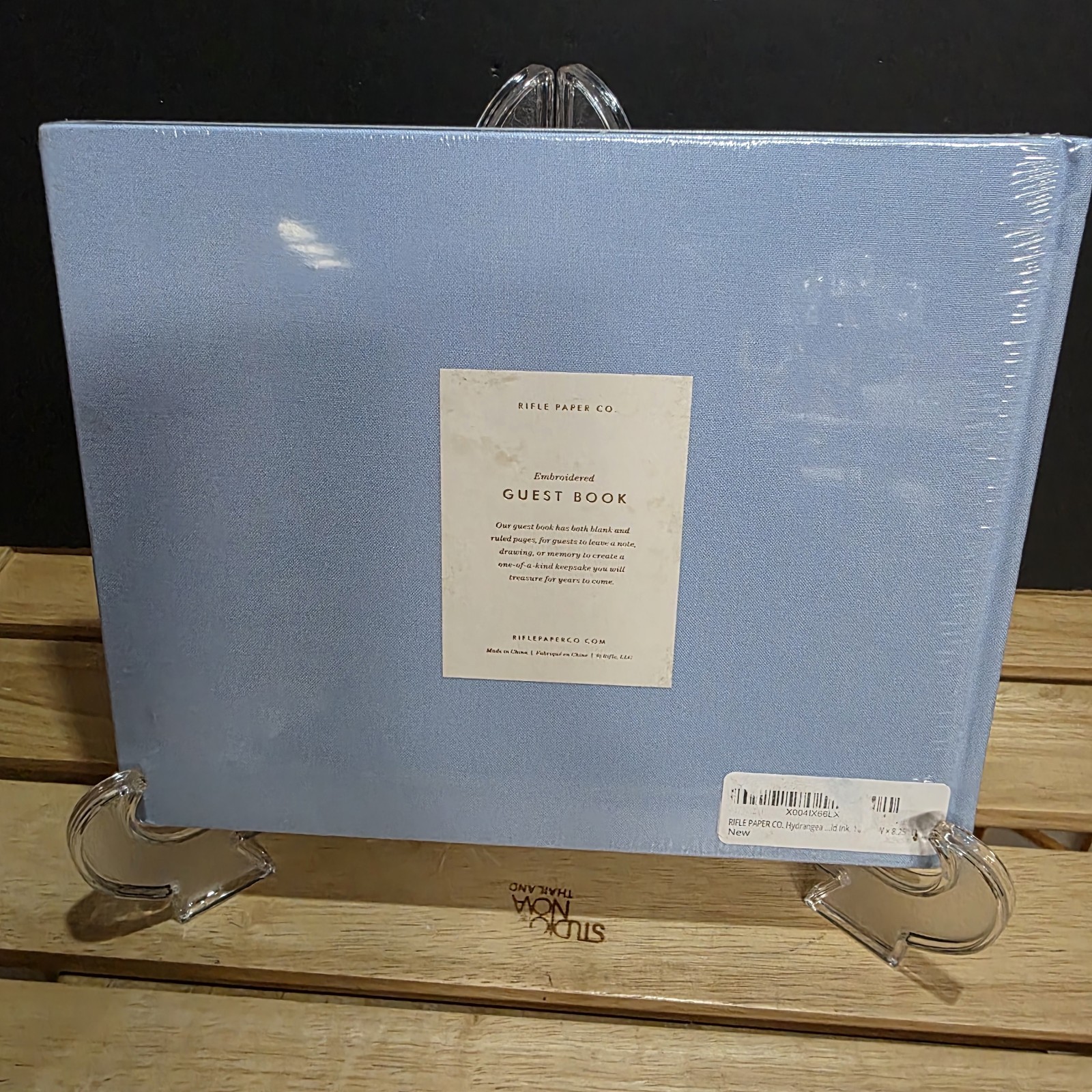 RIFLE PAPER CO. Guest Book | Hard Cover Hydrangea Embroidered Sealed