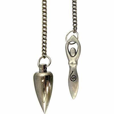 Kheops International – Metal Pendulum with Goddess Cone Nickel Plated