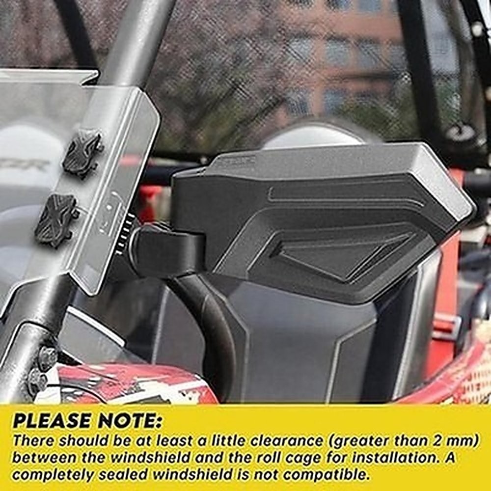 SHEJISI UTV Side Mirrors Spring Back 1.5-2.0 Roll Cage SXS #R036