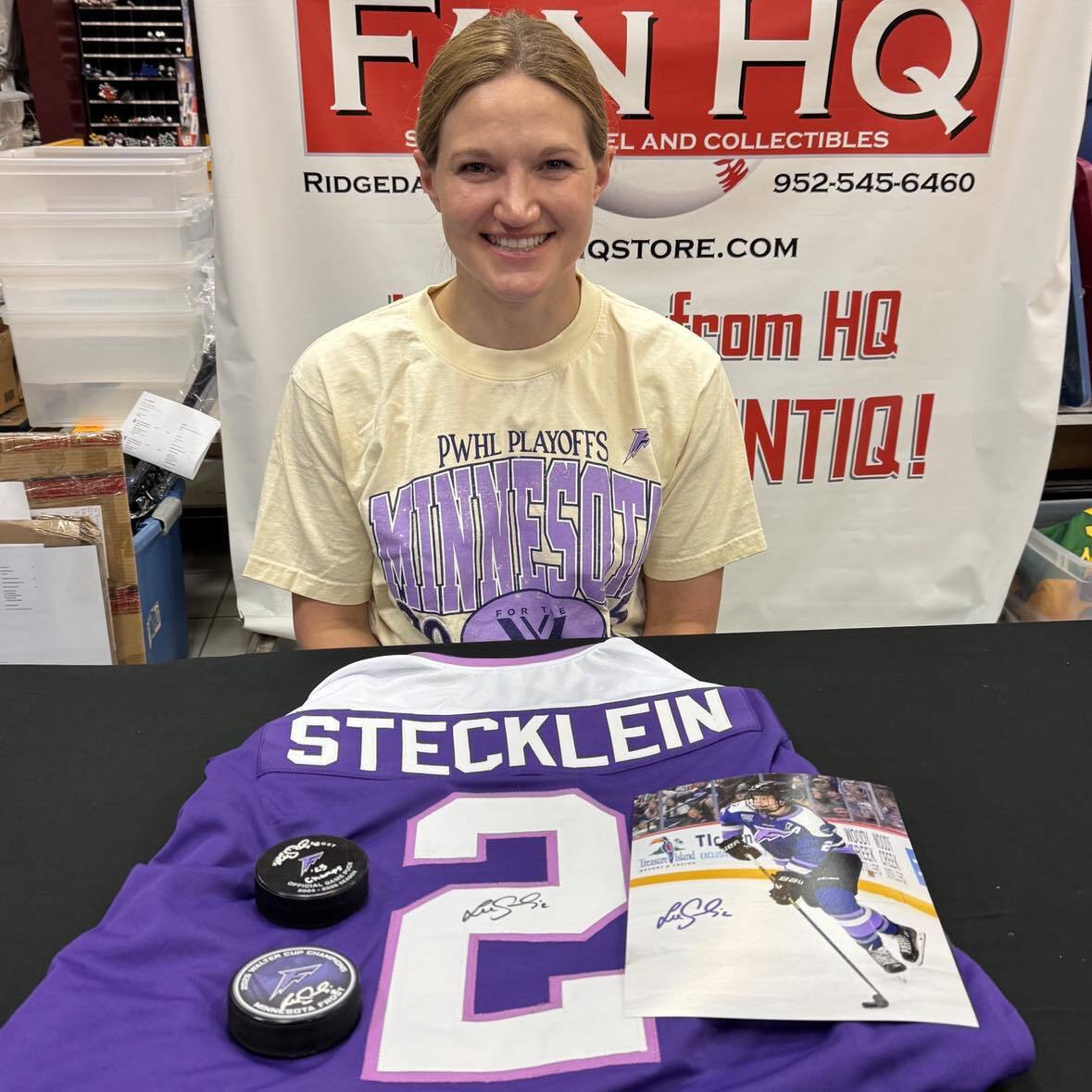 Lee Stecklein Autographed Minnesota Frost 8×10 Photo PWHL Beckett