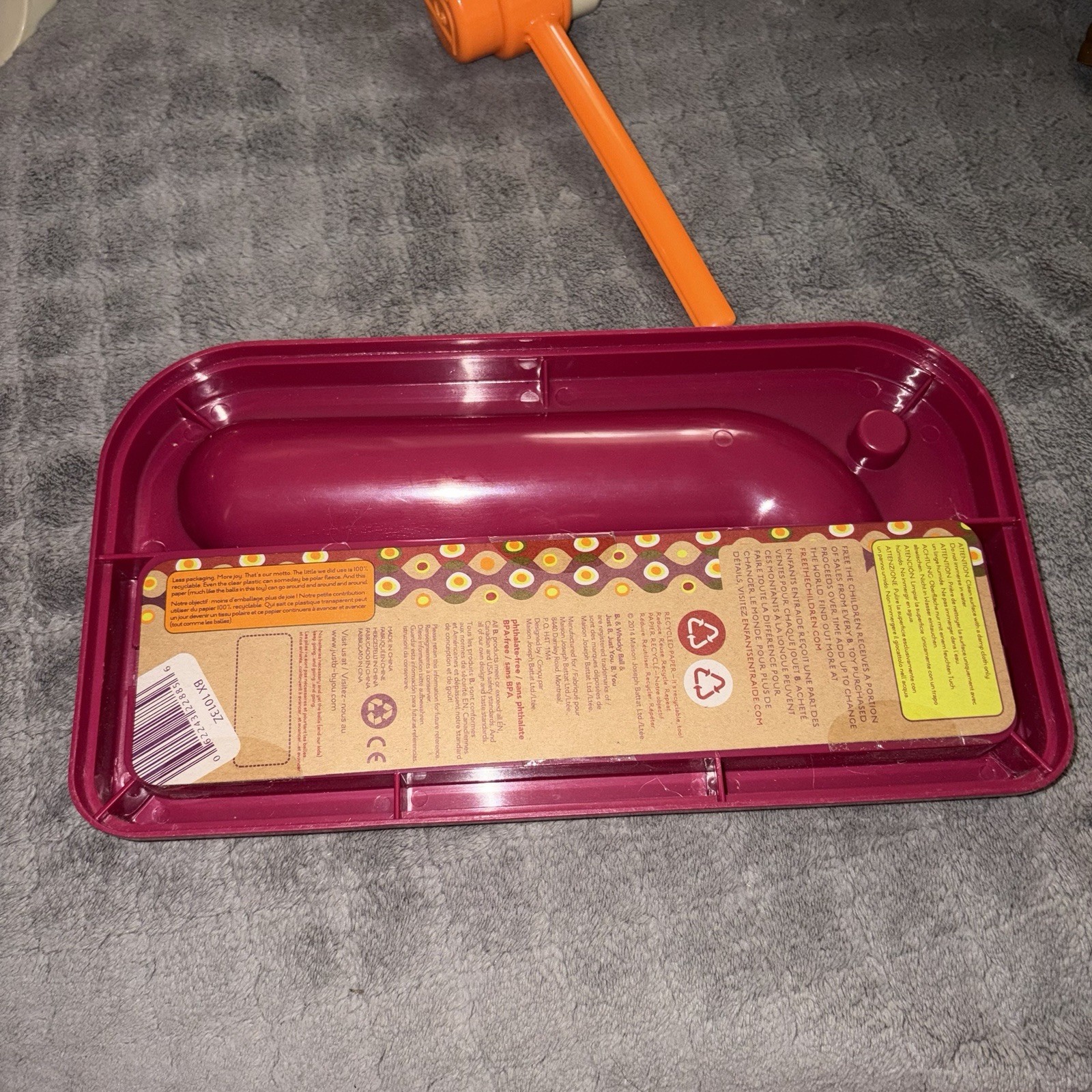 B Toys Pound-A-Ball Toy Whacky Ball 4 Balls Hammer Tray Interactive Target