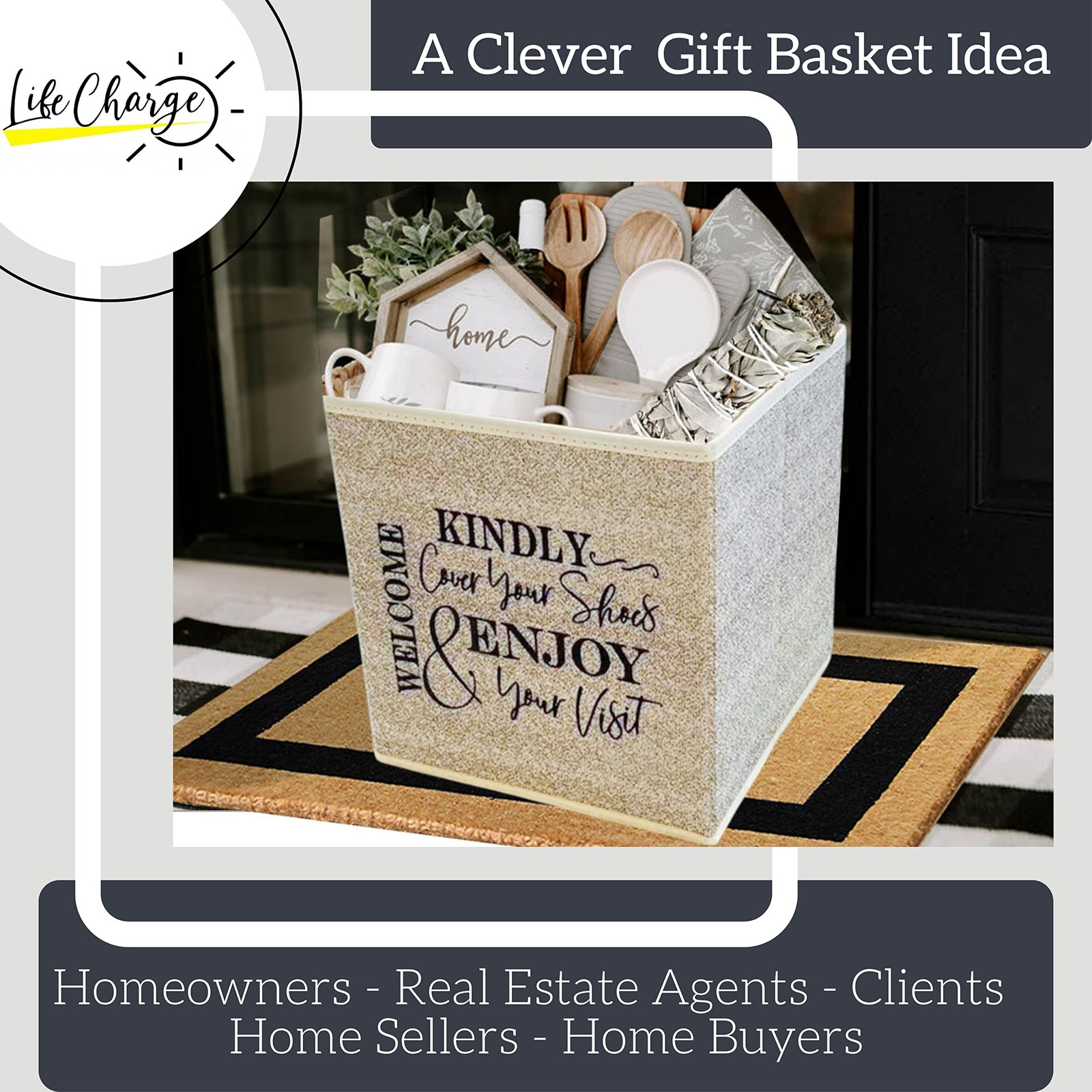 Life Charge Shoe Covers Box – Real Estate Open House Supplies for Realtor Lis…
