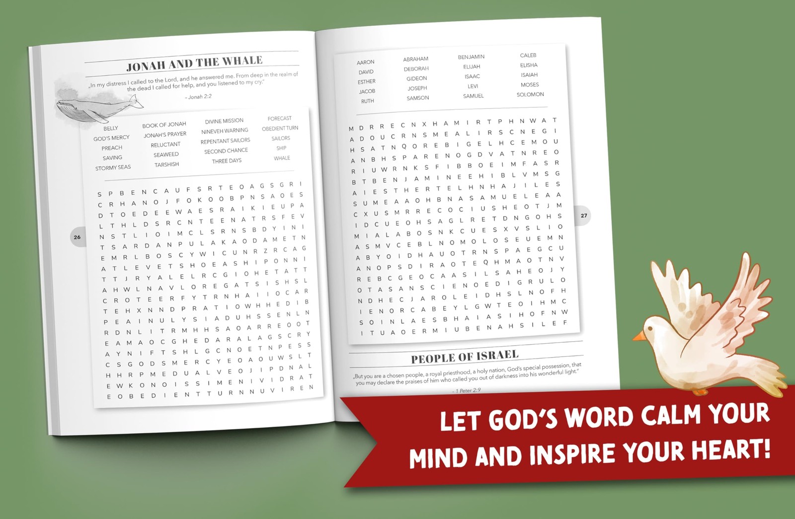 Inspirational Bible Word Search for Adults: Large Print Puzzles for…