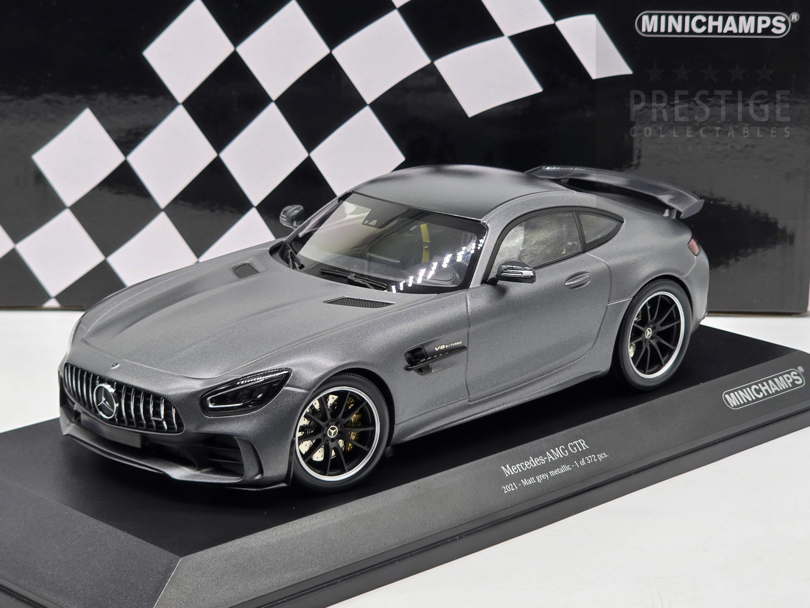 Minichamps 2021 Mercedes Benz AMG GT-R Matte Grey Metallic 1:18 – New