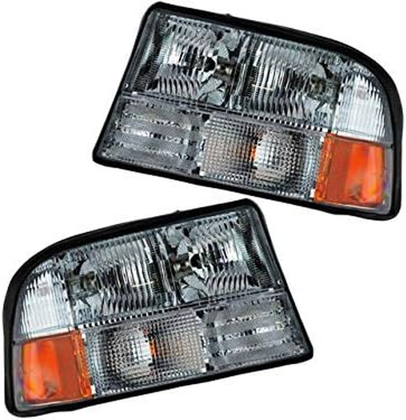 Set of 2 Headlights Left & Right for 1998-2004 GMC Sonoma Without Fog Lights