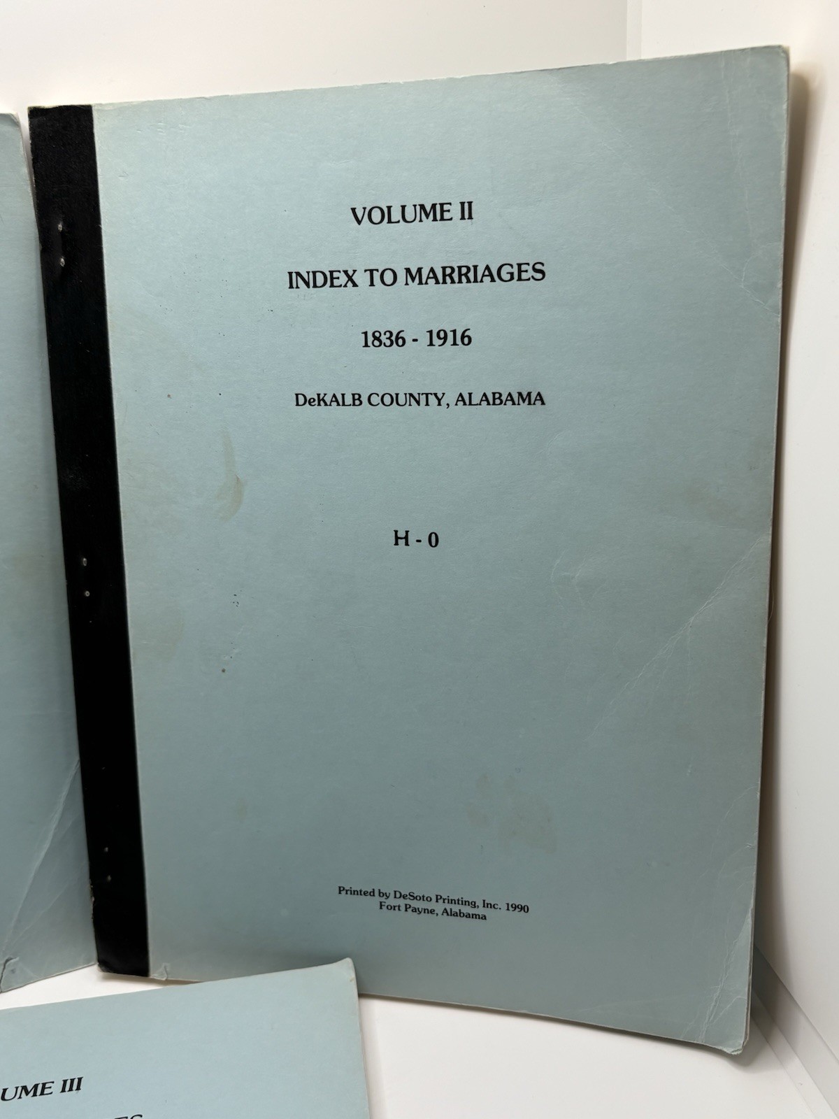 Index To Marriages 1836-1916 DeKalb County Alabama Vol 1-3 A-Z