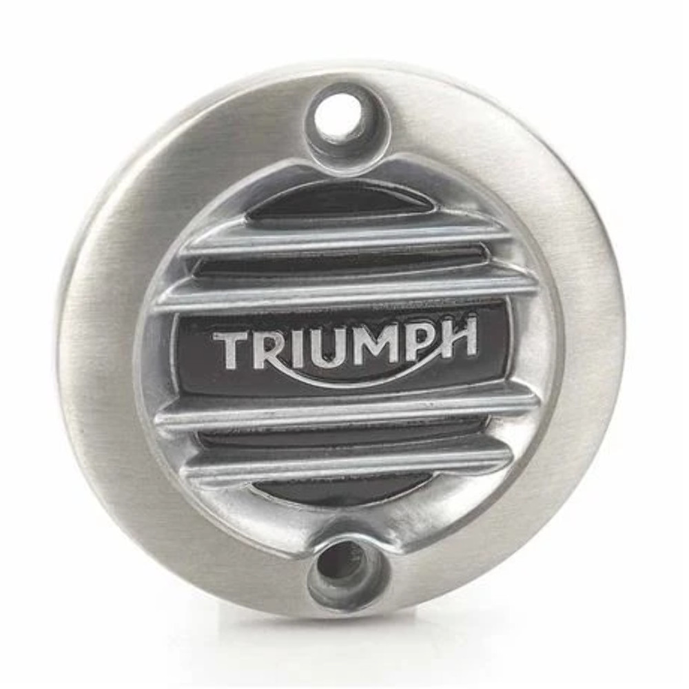 Triumph Modern Classics Ribbed Inspection Cover, Brushed – A9610260