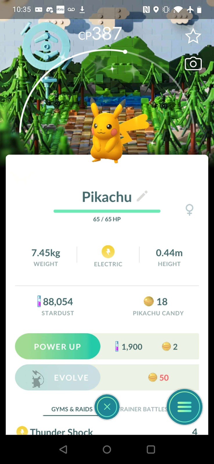 Shiny Pikachu LEGO Stamp Rally Background – Pokémon Trade Go 