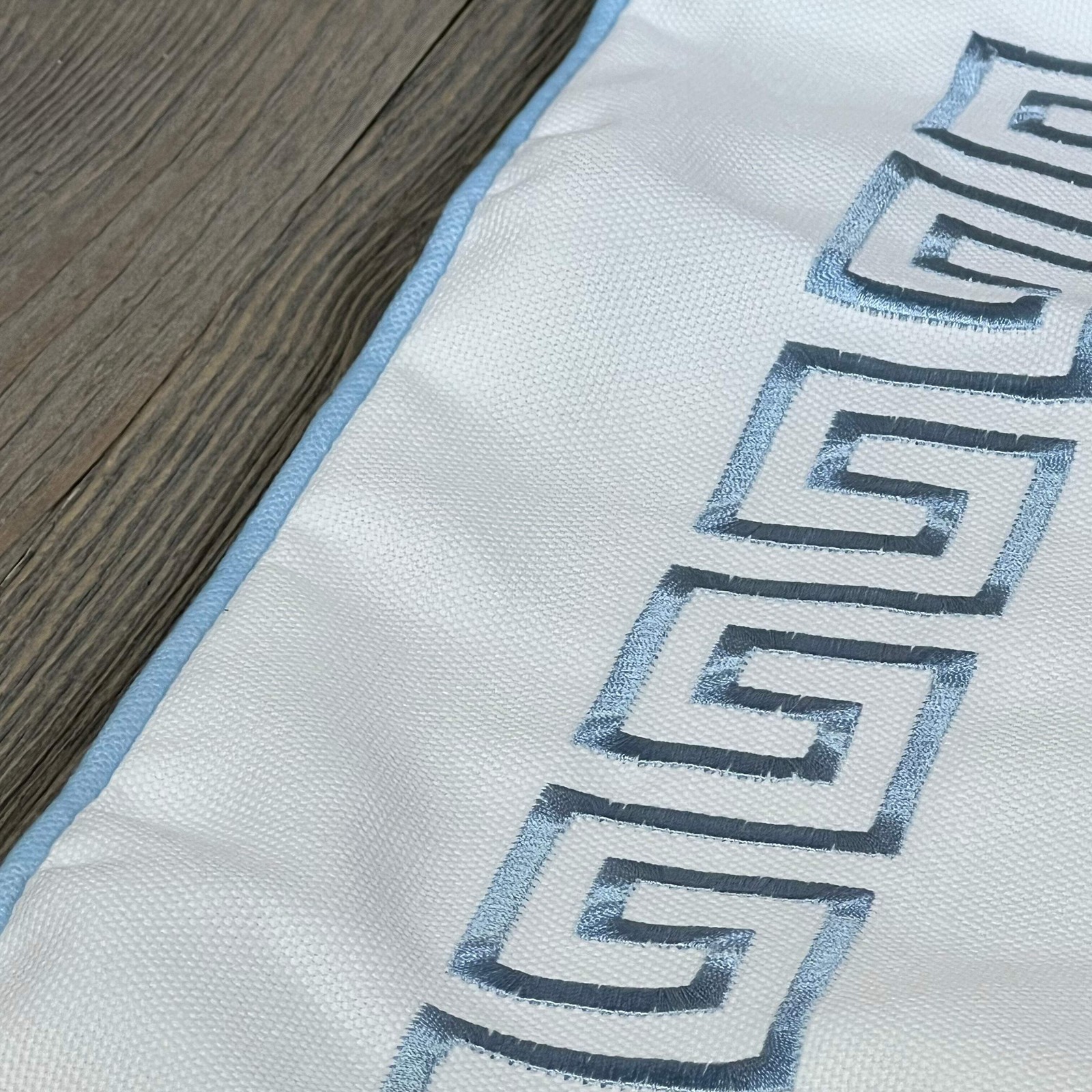 Hofdeco Coastal Patio Indoor Outdoor Pillow Cover, 20″x20″, Baby Blue