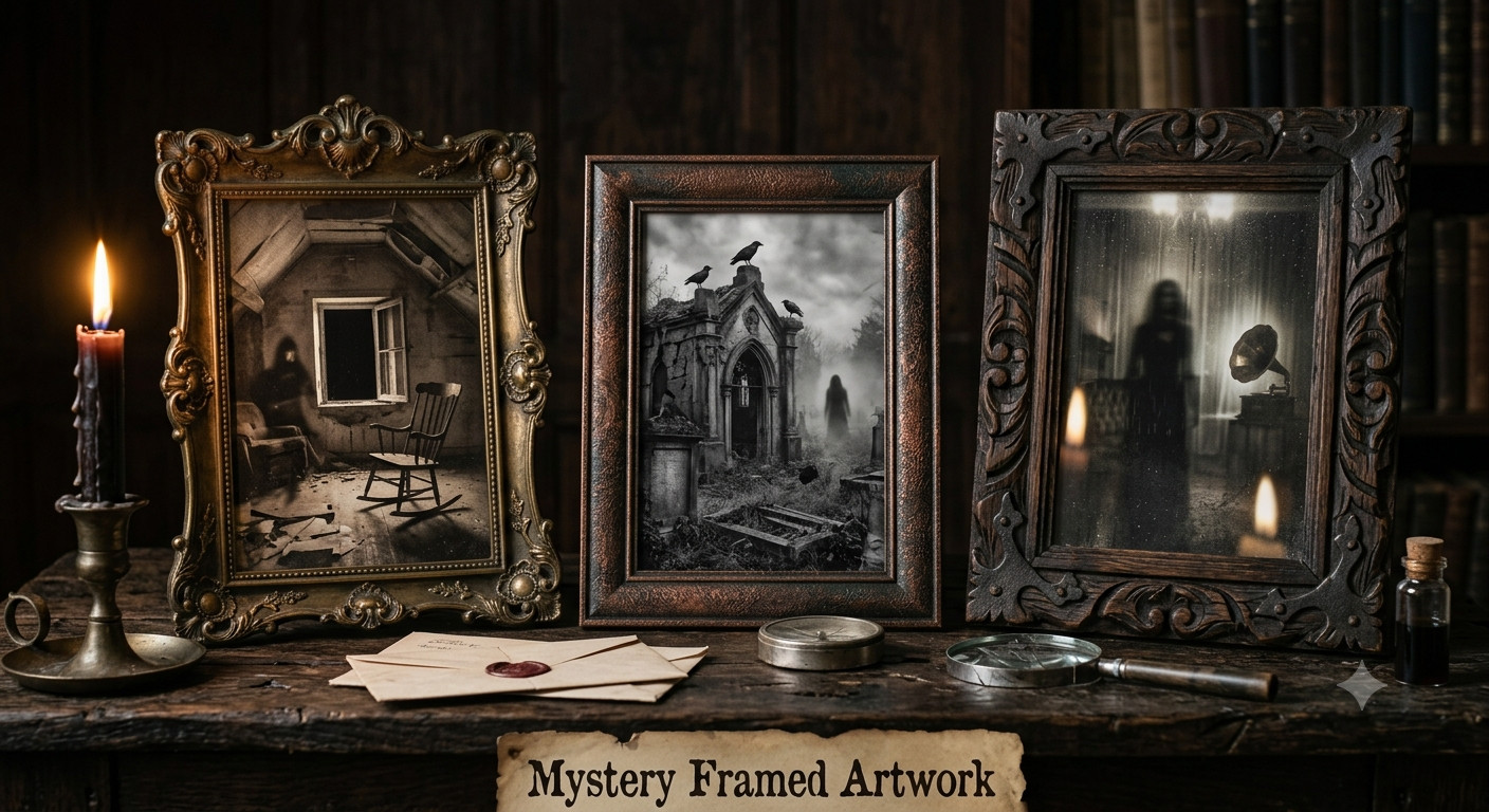 Mystery Unique Custom Framed Art 4×6 Photo High Gloss Haunted Paranormal Horror
