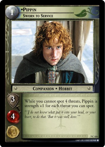 Pippin, Sworn to Service – Foil Moderately Played LOTR: The Return of the King (