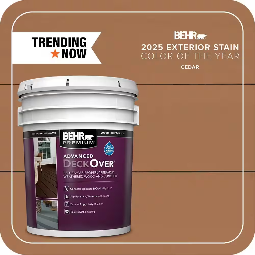 5 Gal. #SC-146 Cedar Smooth Solid Color Exterior Wood and Concrete Coating