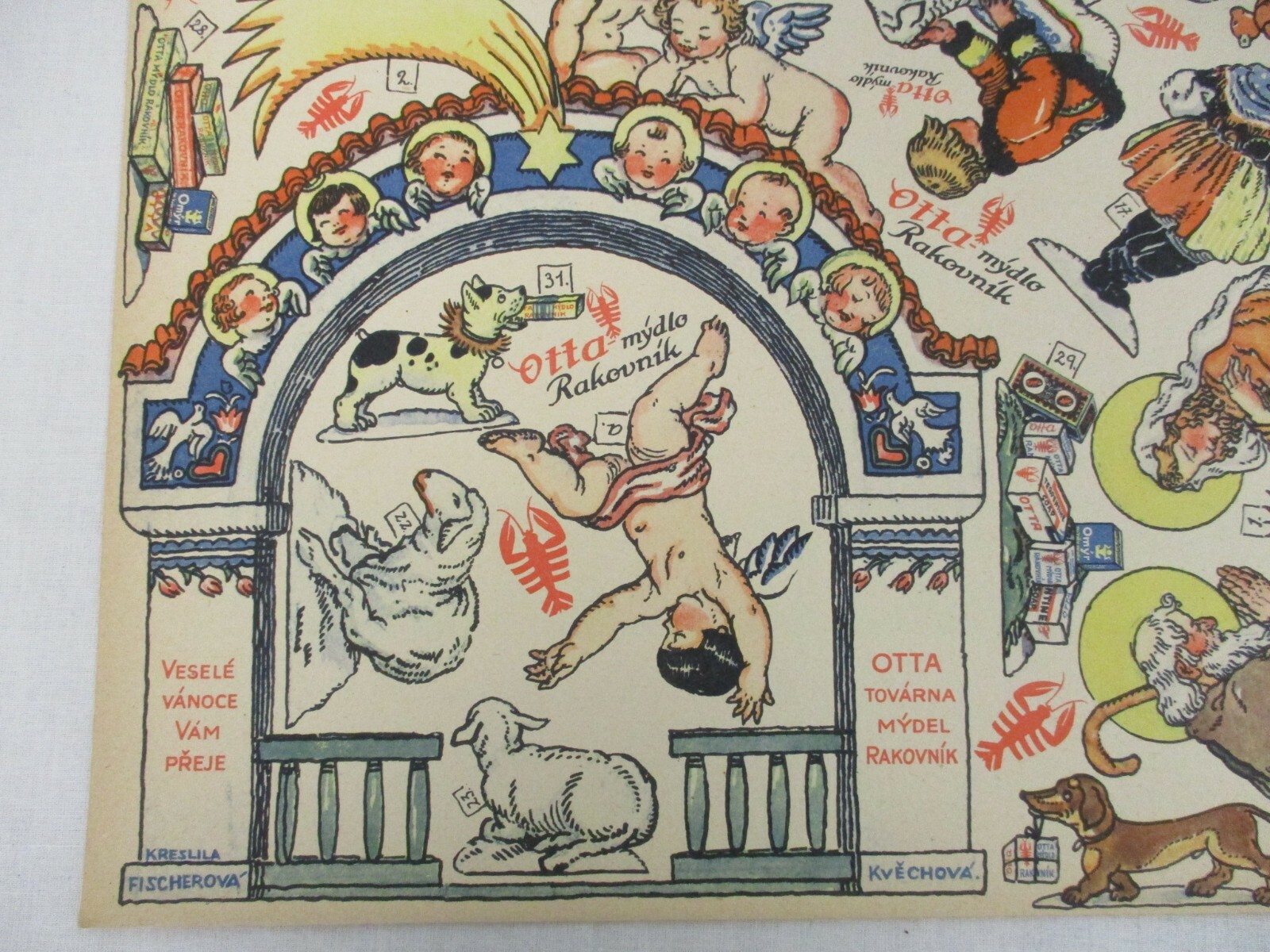 ANTIQUE CZECHOSLOVAKIA PAPER DOLL CHRISTMAS NATIVITY ~ UNCUT ~ RARE FIND!