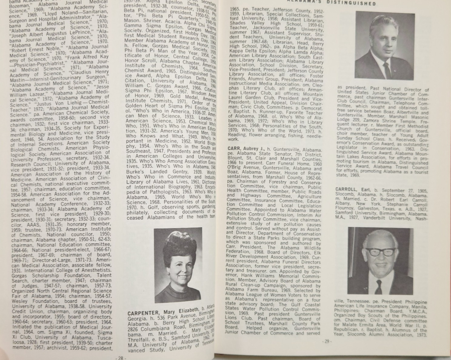 Alabama’s Distinguished Vol 1 1973-1974 Edition Notable Who’s-Who Genealogy