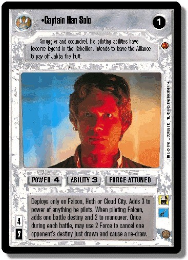 Captain Han Solo [Foil] Moderately Played SWCCG: Reflections I